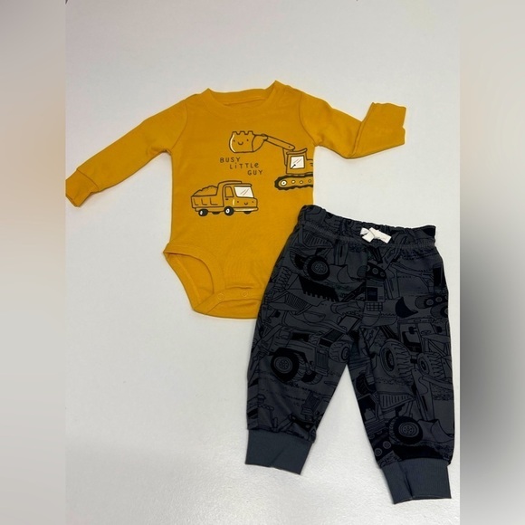 Carter’s - Baby Boy's 4-Piece Long Sleeve Bodysuits & Jogger Pants Set - Picture 2 of 13